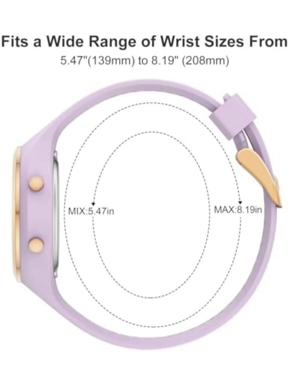 Waterproof Sport Women's Digital Chronograph Watch with Silicone Strap - Gold